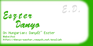 eszter danyo business card